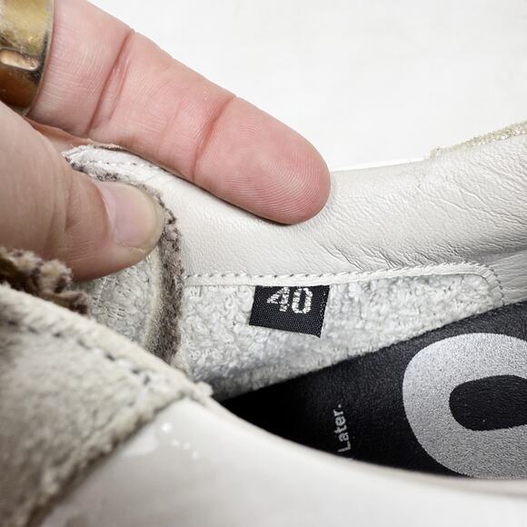 [P448] Thea Platform Lace Up Low Top Sneakers White Gray Sparkle Tweed Size 40 - Picture 13 of 13